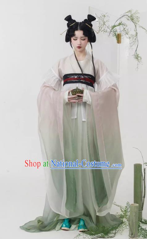 China Ancient Palace Lady Costumes Traditional Southern and Northern Dynasties Hanfu Dresses Complete Set