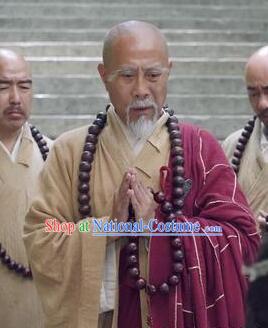 China Wuxia TV Series Heaven Sword and Dragon Saber Buddhist Abbot Kong Wen Outfit