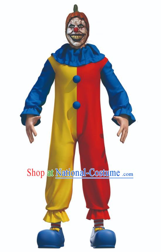 Clown Halloween Fancy Ball Costume Cosplay Joker Outfit