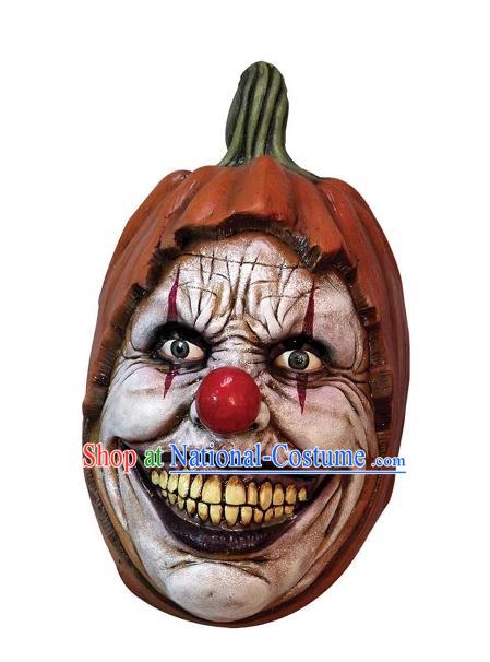 Top Fancy Ball Clown Headwear Cosplay Demon Prop Halloween Horror Pumpkin Mask