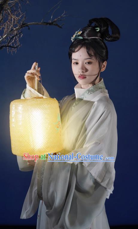 China Traditional Hanfu Ancient Young Lady Clothing Jin Dynasty Noble Woman Replica Costumes