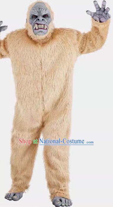 Carnival Party Clothing Halloween Fancy Ball Costume Cosplay Snow Wild Man Suit