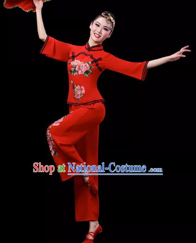 Ethnic Dance Costumes For Middle Aged And Elderly Women Fan Dance Performance Costumes Yangko Costumes Square Dance Suits