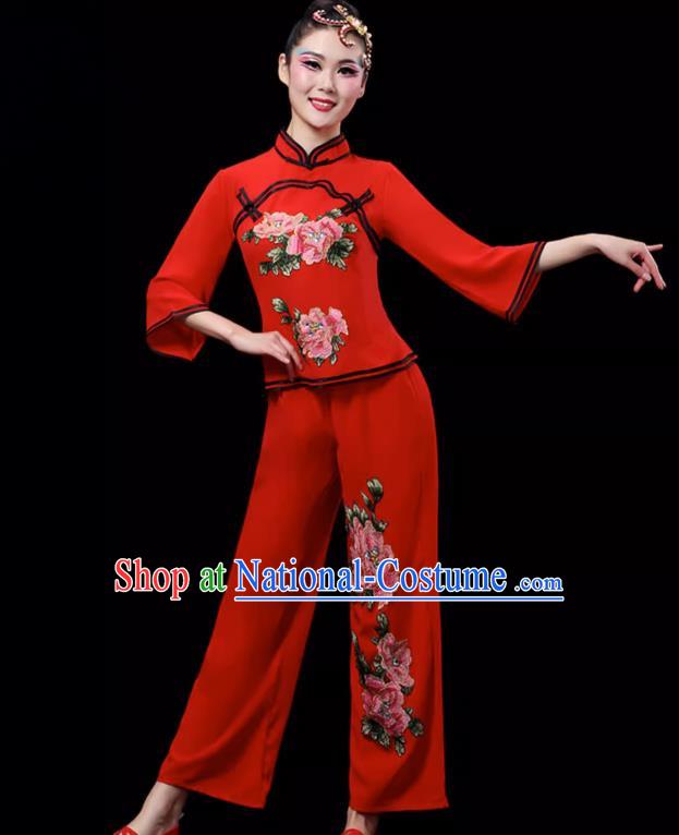 Ethnic Dance Costumes For Middle Aged And Elderly Women Fan Dance Performance Costumes Yangko Costumes Square Dance Suits