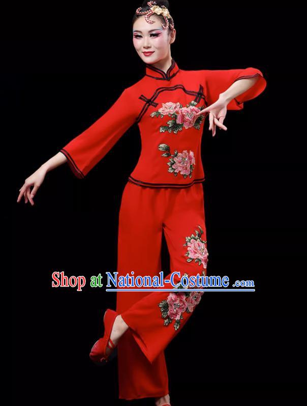 Ethnic Dance Costumes For Middle Aged And Elderly Women Fan Dance Performance Costumes Yangko Costumes Square Dance Suits