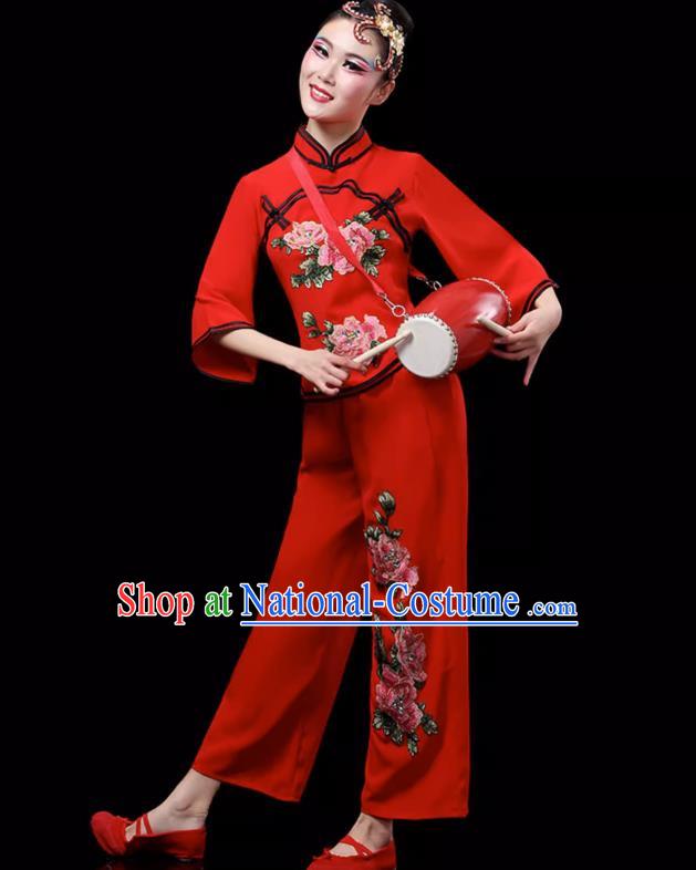 Ethnic Dance Costumes For Middle Aged And Elderly Women Fan Dance Performance Costumes Yangko Costumes Square Dance Suits