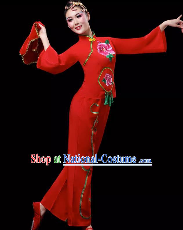 Ethnic Dance Costumes For Middle Aged And Elderly Women Fan Dance Performance Costumes Yangko Costumes Square Dance Suits