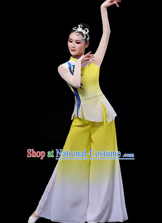 Classical Dance Costumes Yellow River Water Passes In Front Of My House Dance Costumes Fan Dance Costumes Square Dance Competition Yangko Costumes