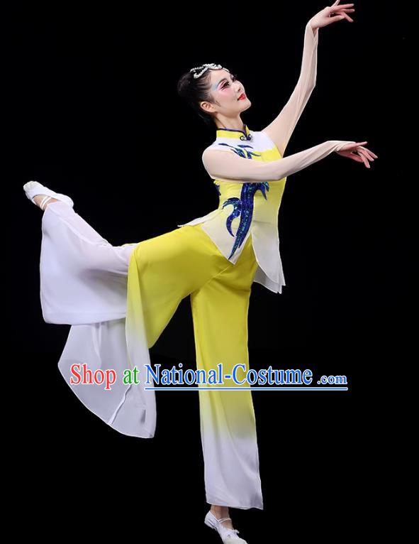 Classical Dance Costumes Yellow River Water Passes In Front Of My House Dance Costumes Fan Dance Costumes Square Dance Competition Yangko Costumes