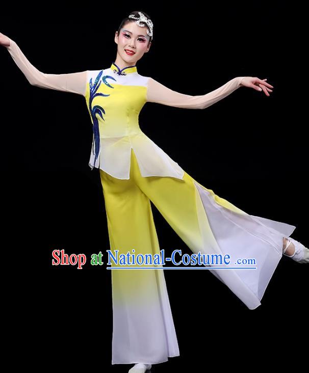 Classical Dance Costumes Yellow River Water Passes In Front Of My House Dance Costumes Fan Dance Costumes Square Dance Competition Yangko Costumes