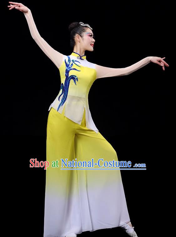 Classical Dance Costumes Yellow River Water Passes In Front Of My House Dance Costumes Fan Dance Costumes Square Dance Competition Yangko Costumes