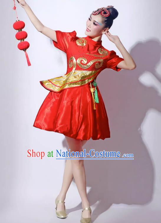 Drumming Costumes Modern Dance Skirts Performance Costumes Festive Fan Dance Costumes Lantern Skirts Square Dance Costumes