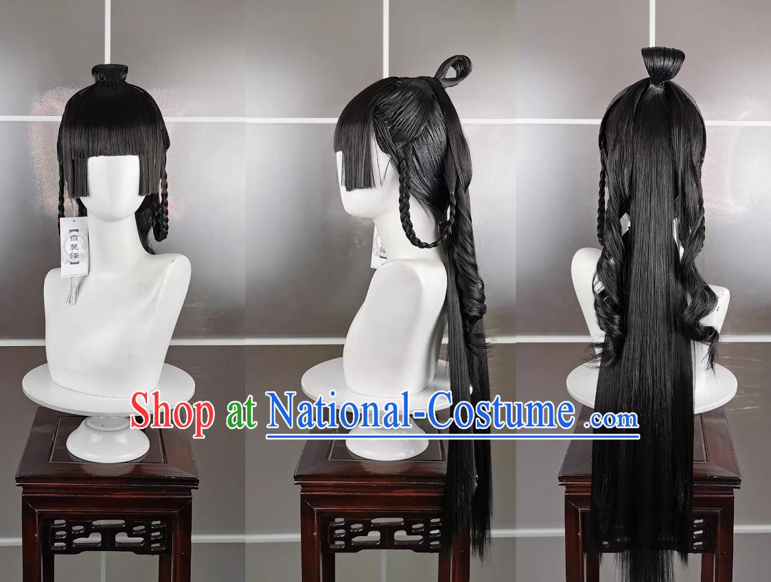 Chunyang Loli He Mengmei Luo Wig Headdress Jianwang 3 Jiansan Cosplay Headpiece