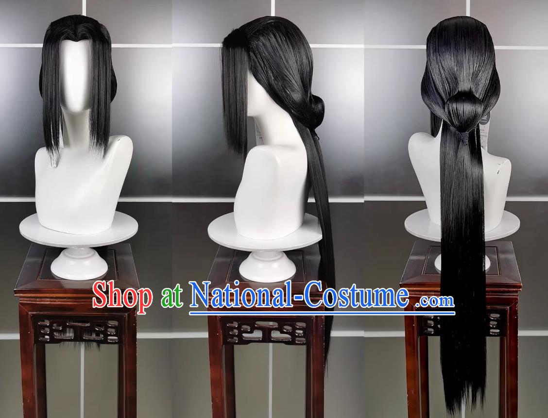 Wanhua Chengnu Confucian Huajie Wig and Headdress Jianwang 3 Jiansan Cosplay Headpiece