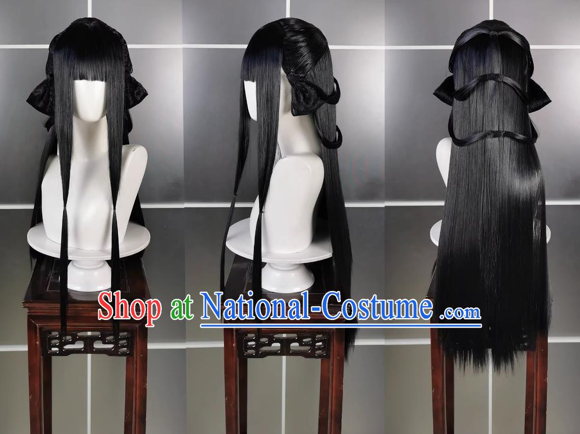 Chunyang Loli Po Junmei Luo Wig and Headdress Jianwang 3 Jiansan Cosplay Headpiece