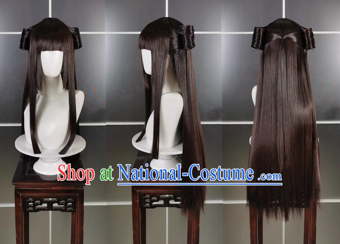 Qixiu Loli Shuo Xue Xiuluo Wig and Headdress Jianwang 3 Jiansan Cosplay Headpiece