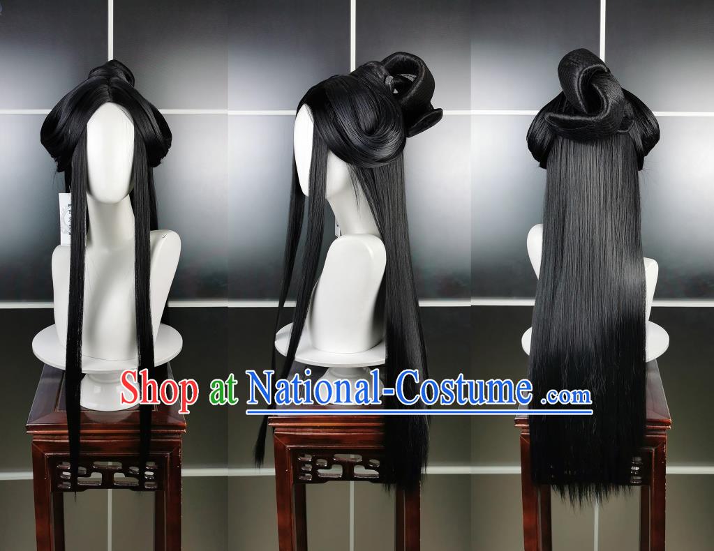 Hanfu Wig and Headdress For Women Full Costume Wig Full Head Hair