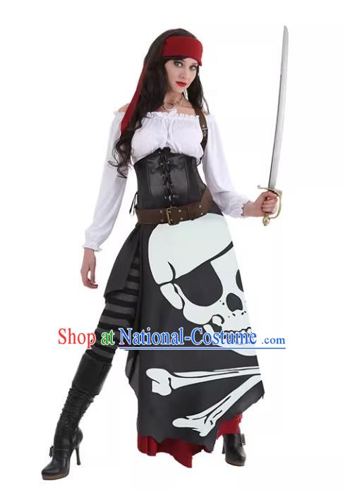 Professional Halloween Stage Performance Clothing Fancy Ball Costume Cosplay Woman Pirate Dress