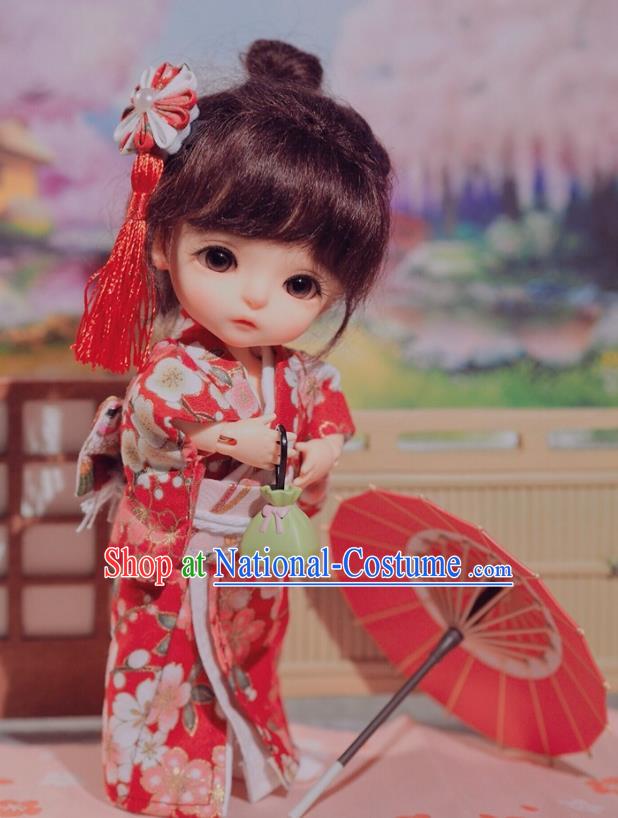 Customize Girl Kimono Handmade BJD Doll Costume Top Super Dollfie Japanese Clothing