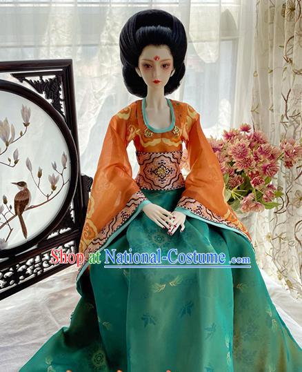 Handmade BJD Doll Costume China Hanfu Clothing Customize Doll Tang Dynasty Ruqun Dress