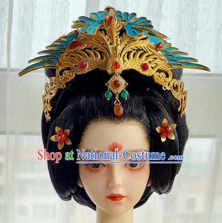 Chinese Traditional Hanfu Hair Jewelry Handmade BJD Phoenix Crown Tang Dynasty Empress Headgear