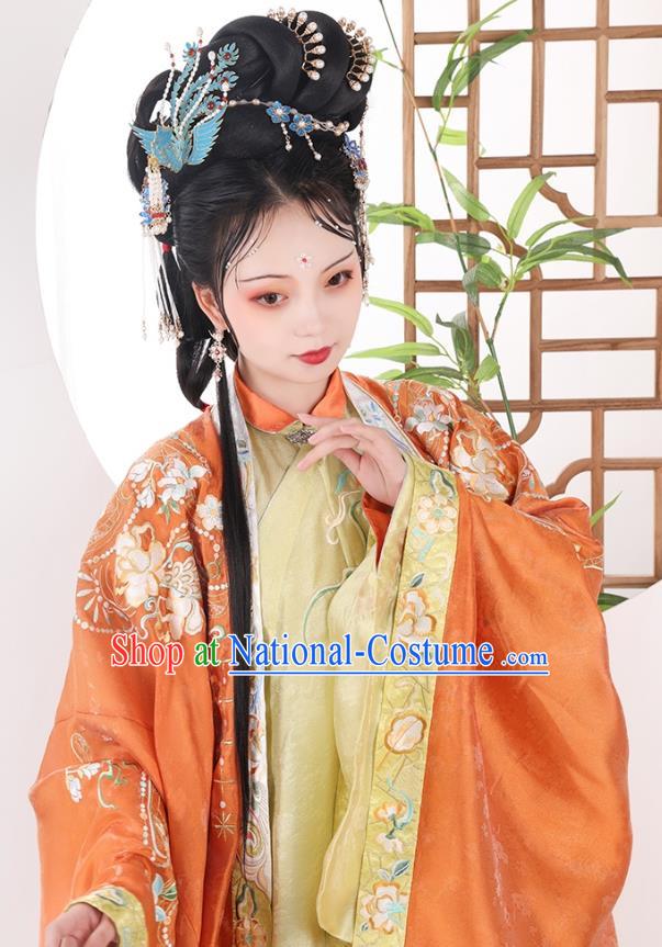 A Dream in Red Mansions The Twelve Beauties of Jinling Qin Keqing Costumes China Ming Dynasty Noble Mistress Hanfu Clothing