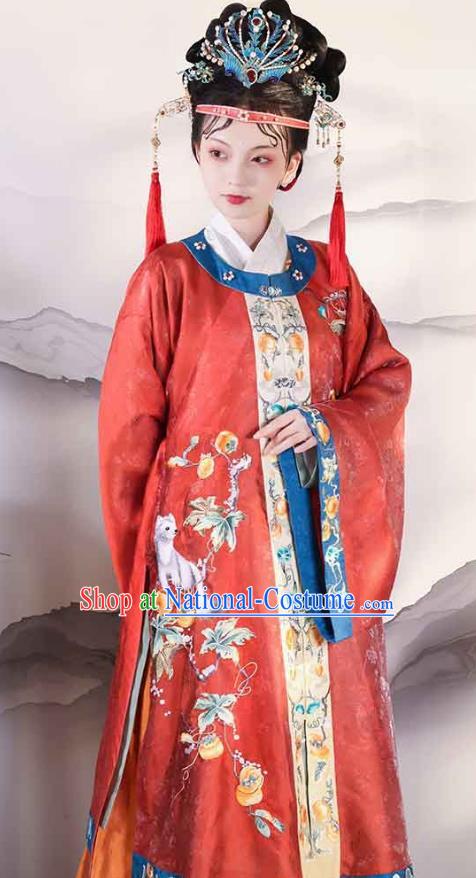 China Ming Dynasty Noble Mistress Hanfu Clothing A Dream in Red Mansions The Twelve Beauties of Jinling Wang Xifeng Costumes