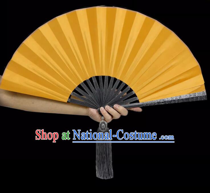 Top Tai Chi Dance Fan Kung Fu Fan Stage Performance Stainless Metal Fan