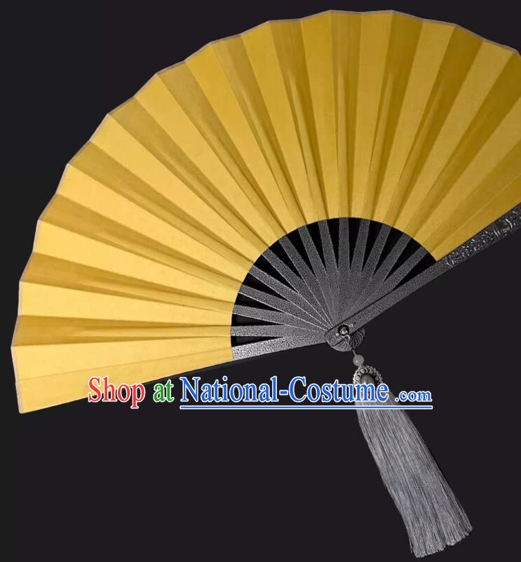 Top Tai Chi Dance Fan Kung Fu Fan Stage Performance Stainless Metal Fan