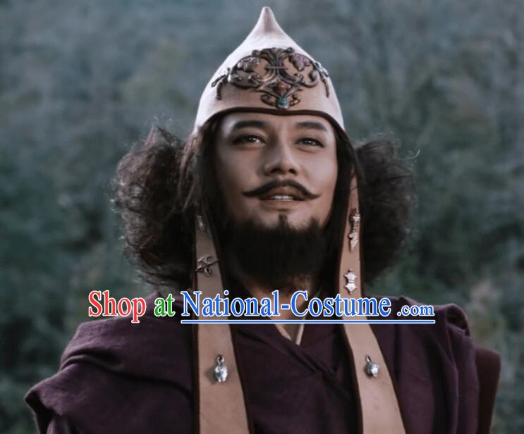 China Ancient Tibetan Monk Clothing 2021 TV Series Demi Gods and Semi Devils Martial Arts Master Jiumo Zhi Replica Costume