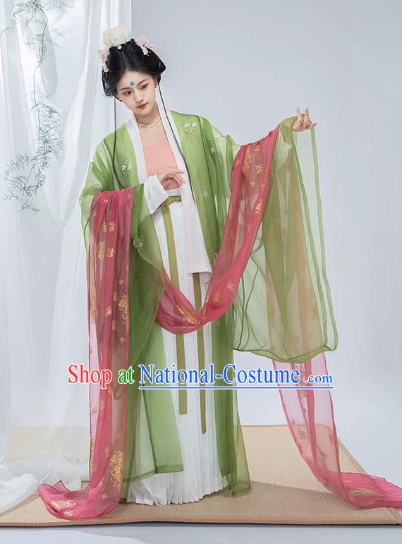 China Traditional Hanfu Dresses Ancient Noble Beauty Clothing Song Dynasty Princess Costumes Complete Set