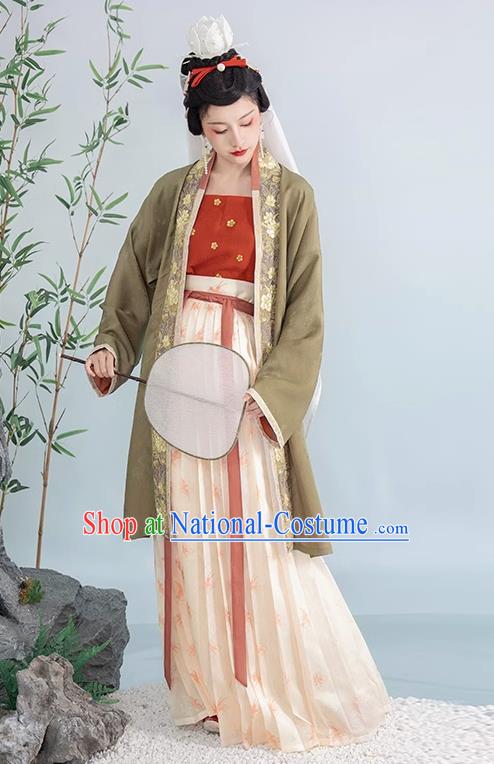 China Song Dynasty Imperial Consort Costumes Traditional Hanfu Dresses Ancient Noble Woman Clothing