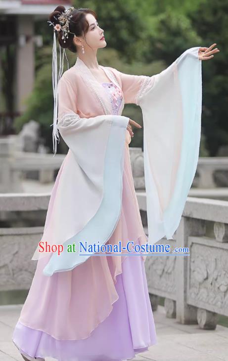 China Traditional Hanfu Classical Dance Dress Jin Dynasty Princess Clothing Ancient Fairy Costumes