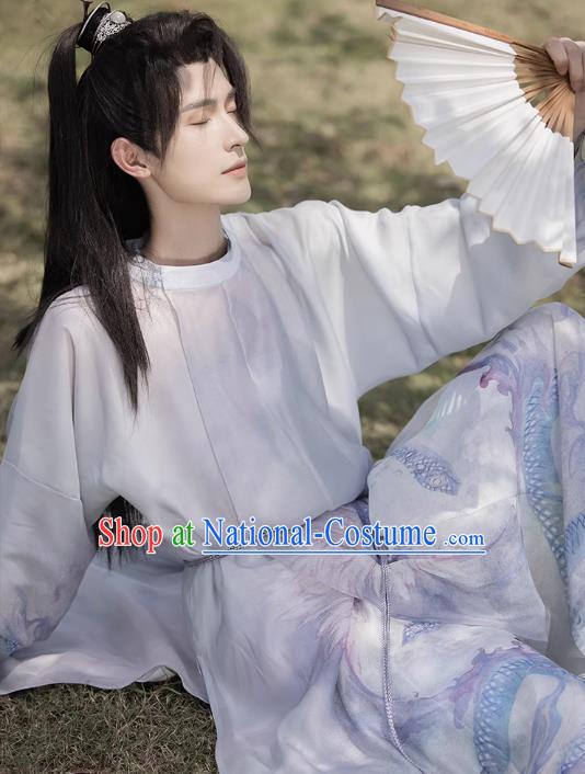 China Ancient Swordsman Hanfu Tang Dynasty Young Hero Historical Costumes Complete Set