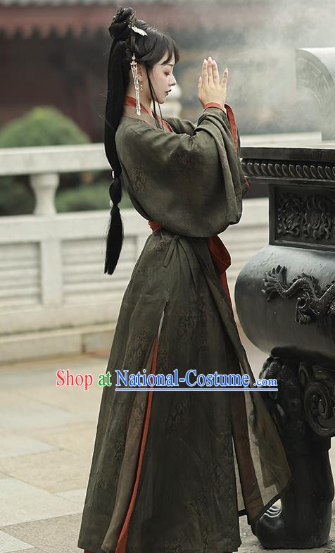 China Song Dynasty Young Lady Replica Costumes Hanfu Long Gowns Ancient Royal Princess Clothing