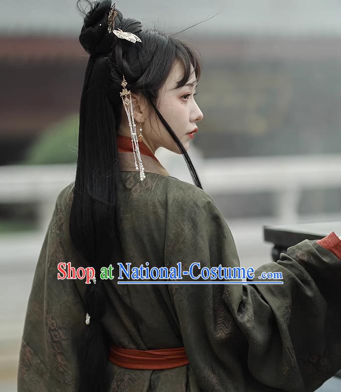 China Song Dynasty Young Lady Replica Costumes Hanfu Long Gowns Ancient Royal Princess Clothing