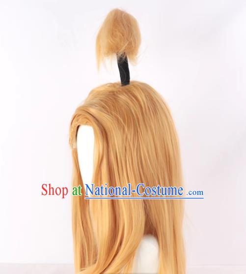 Naruto Deidara Cosplay Wig Original Golden Long Hair Cos