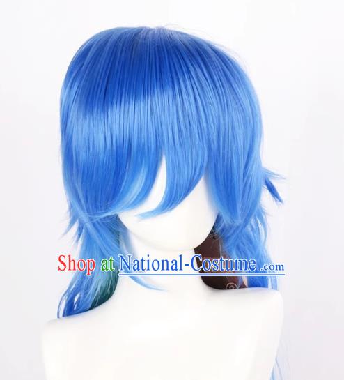 Dramatical Murder DMMD Celeste Vanilla Blue Thickened Mixed Color Gradient COS Wig