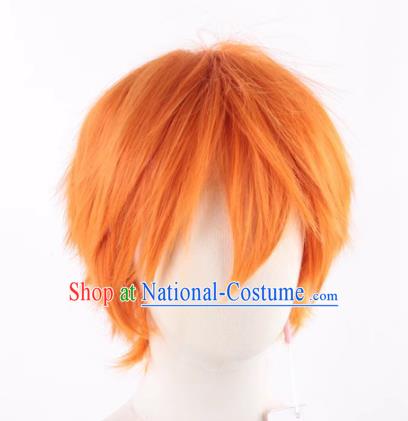 Volleyball Boy Hinata Xiangyang Cos Wig Hair Craftsmanship Sky High Reverse Curl Animation Male Short Hair