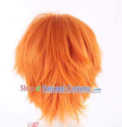 Volleyball Boy Hinata Xiangyang Cos Wig Hair Craftsmanship Sky High Reverse Curl Animation Male Short Hair