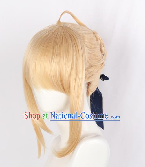 Fate My King Saber Mixed Golden Hair Version Cosplay Ladies Anime Wig