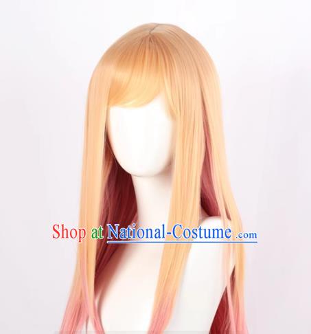 Dressing Doll Falls In Love Kitagawa Uimu Yellow Gradient Pink Lady Cos Anime Wig