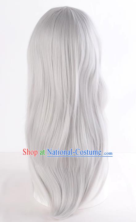 Yuanqi Girl Yuankou Shen Bawei Automata A2 Universal Silver White Long Hair COS Wig