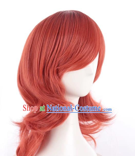 Love Live Nishikino Maki Slightly Curly Hair Mixed With Watermelon Red Cosplay Wig