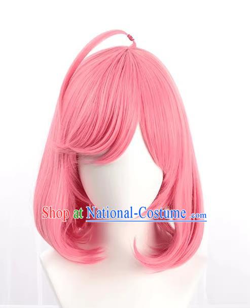 King Maid Coffee Daji Cos Wig Aniya Pear Head Peach Pink Girl Fake Hair