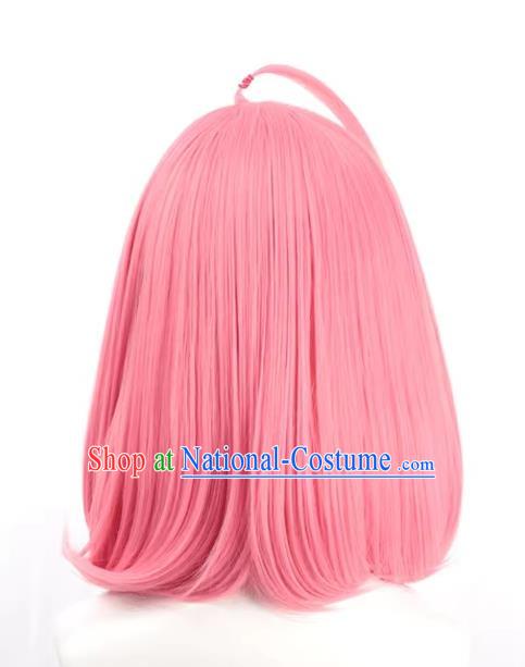 King Maid Coffee Daji Cos Wig Aniya Pear Head Peach Pink Girl Fake Hair