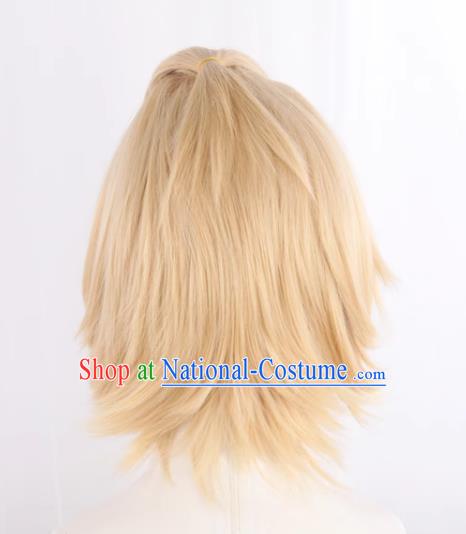 Tokyo Swastika Avengers Sano Manjiro Light Blond Big Back Curly Short Hair Cos Wig