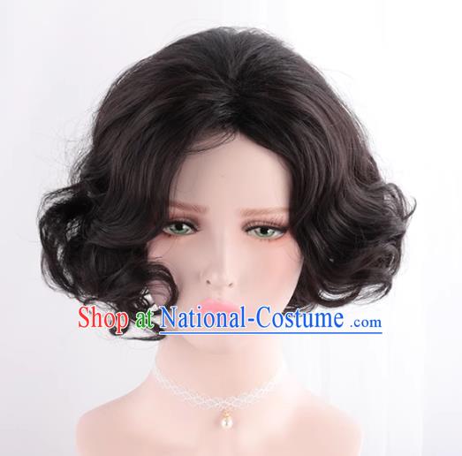 Retro Short Curly Republic Of China Old Shanghai Style Cos Wig