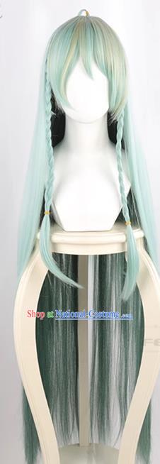 The Land Of Elegant Music Kinnara Pre Awakening Green Green Three Layer Gradient Cosplay Wig