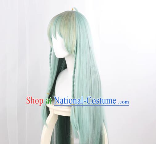 The Land Of Elegant Music Kinnara Pre Awakening Green Green Three Layer Gradient Cosplay Wig